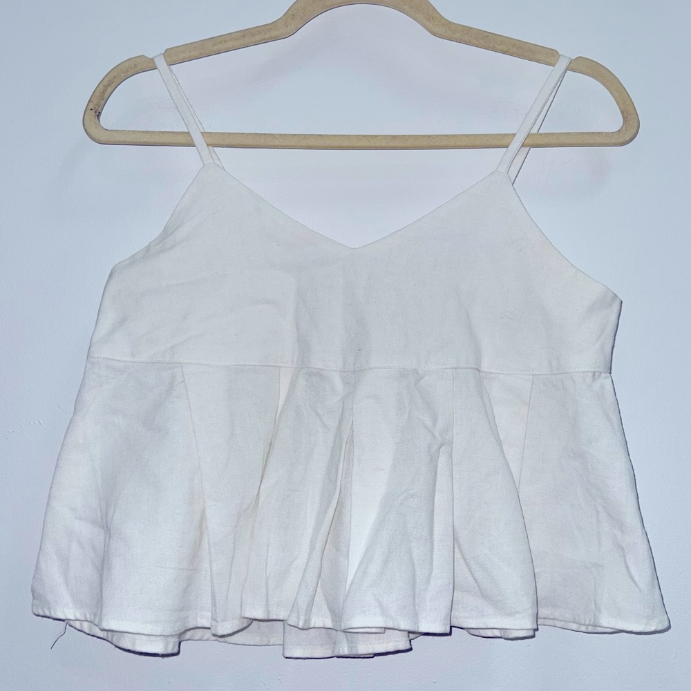 Delicious Cropped Peplum Tank Blouse